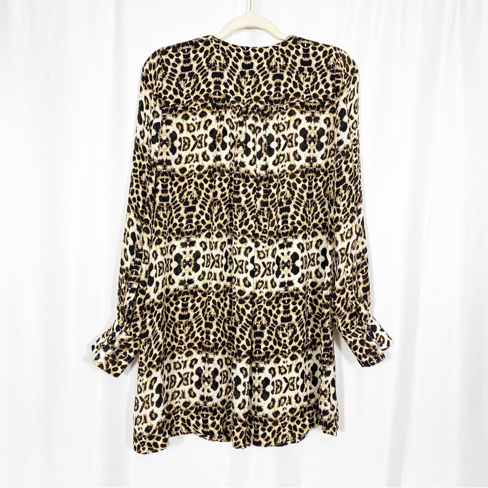 A.L.C. Daisy Silk Leopard Print Mini Dress Kim Kardashian - Picture 4 of 14